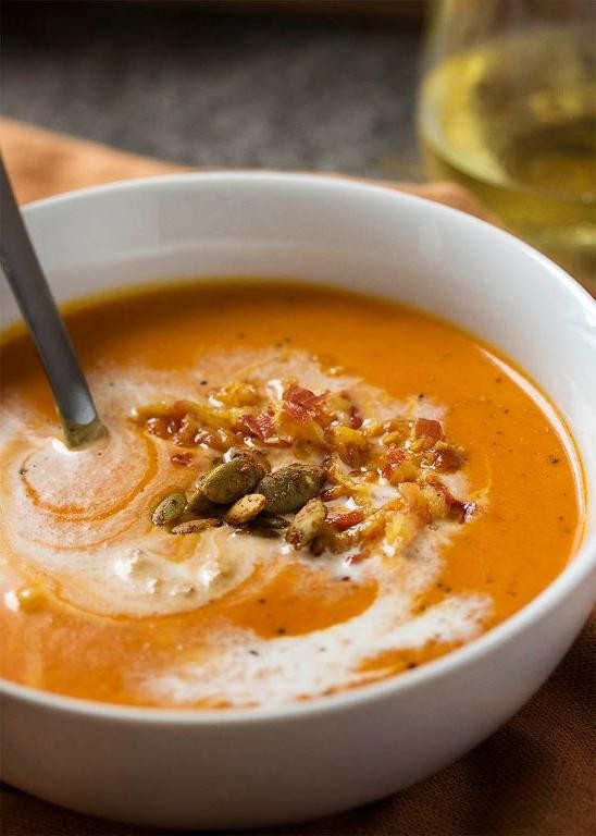 Roasted Piloncillo-Spiced Pumpkin Soup