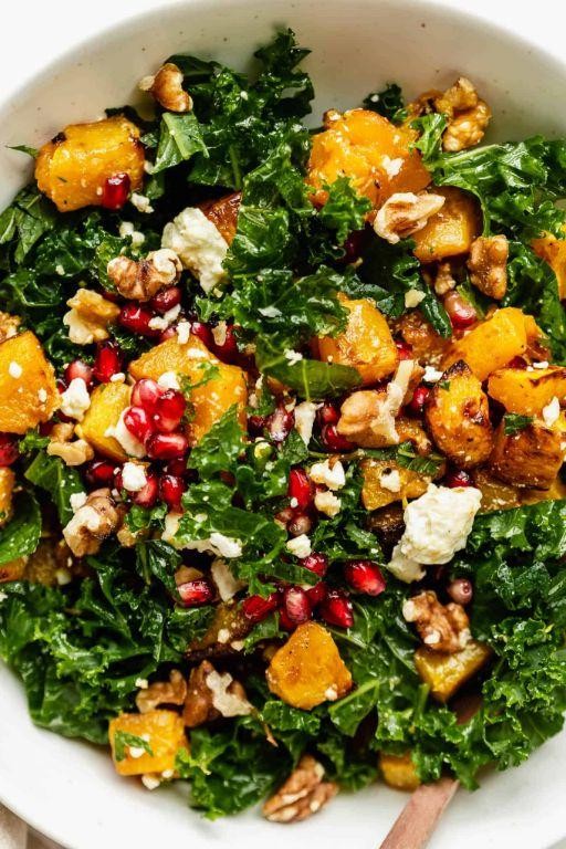 Roasted Pumpkin and Kale Salad