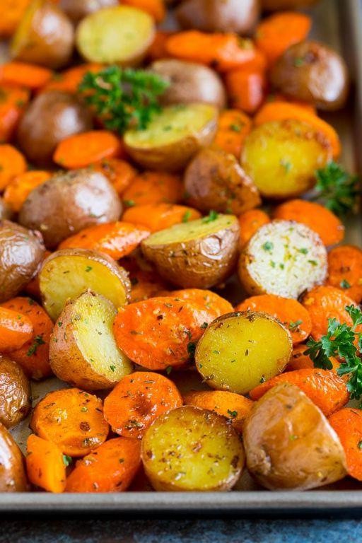 Roasted Red Bliss Potato and Carrot Medley