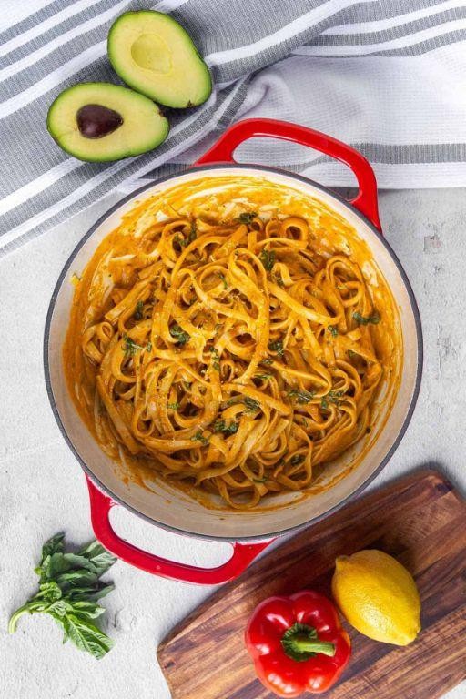 Roasted Red Pepper Avocado Pesto
