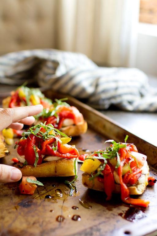 Roasted Red Pepper and Mozzarella Brioche
