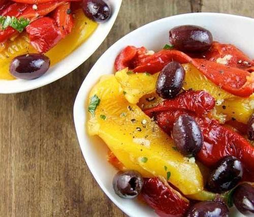 Roasted Red Pepper and Olive Salad