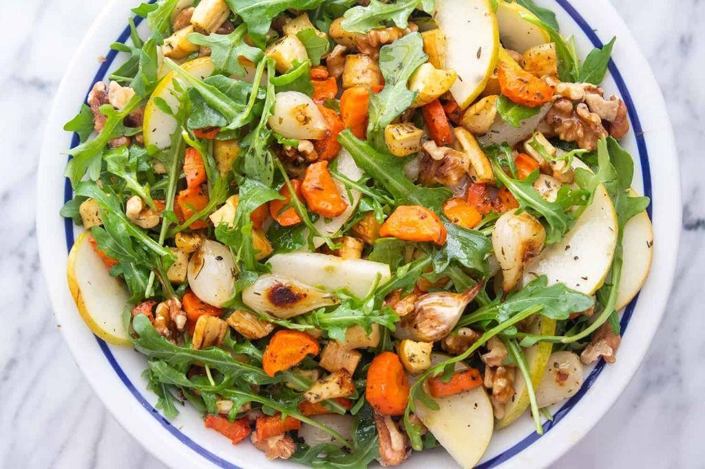 Roasted Root Vegetable and Arugula Salad
