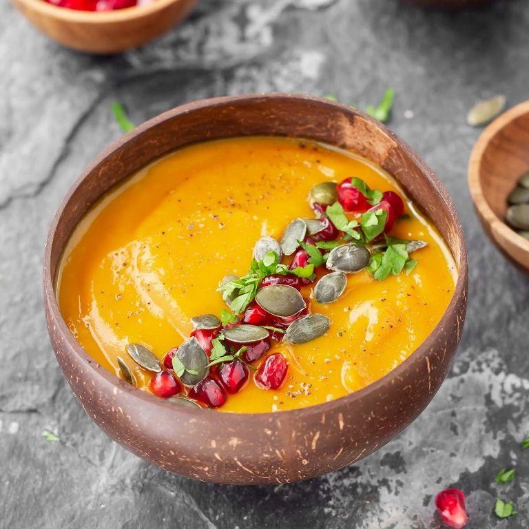 Roasted Sugar Pumpkin and Apple Soup