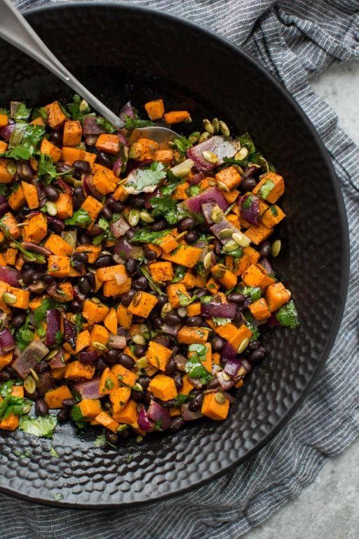 Roasted Sweet Potato and Black Bean Salad