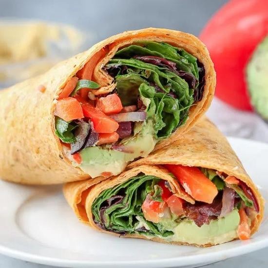 Roasted Tomato and Hummus Wrap