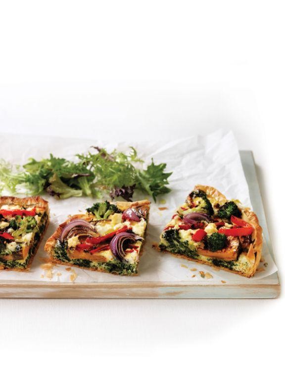 Roasted Vegetable and Feta Tart