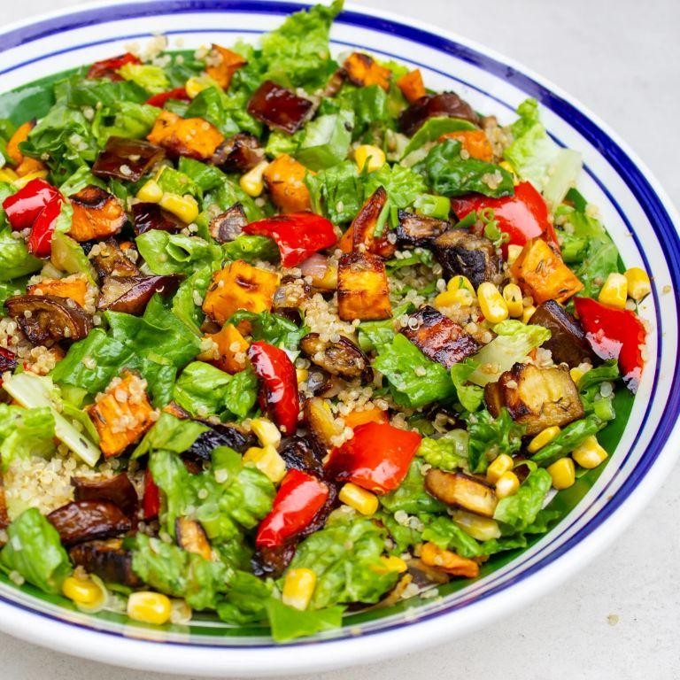 Roasted Veggies and Quinoa Kale Delight