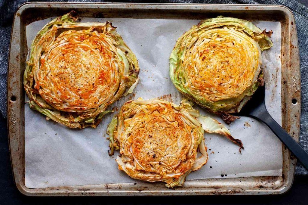 Roasted White Cabbage Steaks