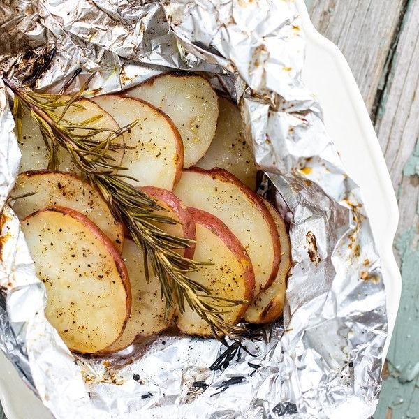 Rosemary Garlic Grilled Potato Wraps