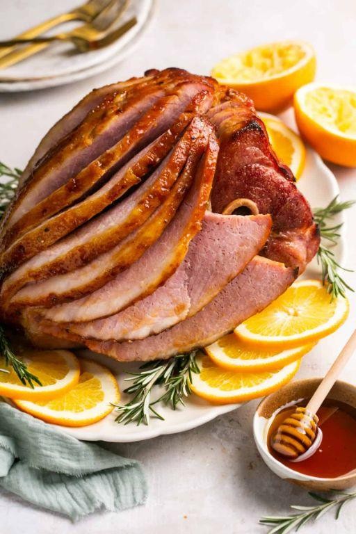 Rosemary Honey Lemon Glazed Ham