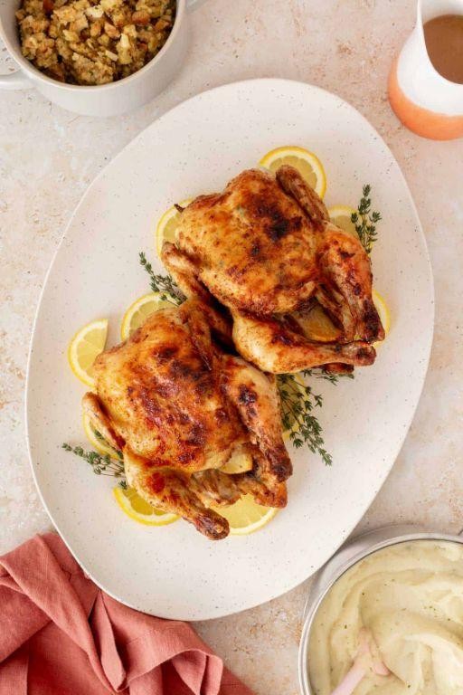Rosemary and Thyme Air Fryer Cornish Hens