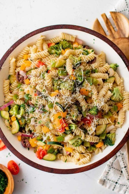 Rotelle Pasta Salad with Fresh Vegetables