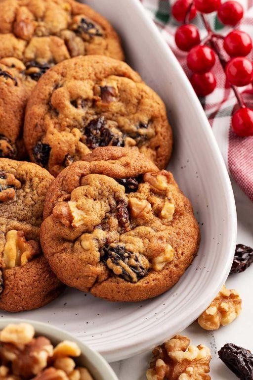 Rum Raisin Hermit Cookies