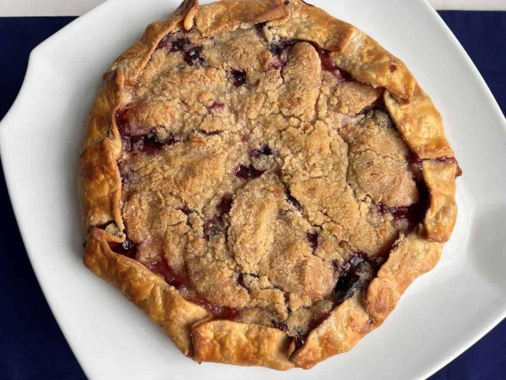Rustic Blueberry Peach Pie