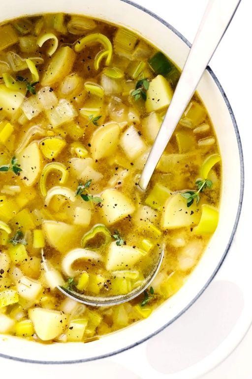 Rustic Potato Leek Soup with Herbes de Provence