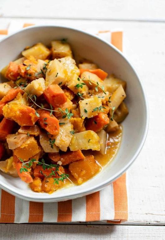 Rustic Slow Cooker Root Vegetable Medley