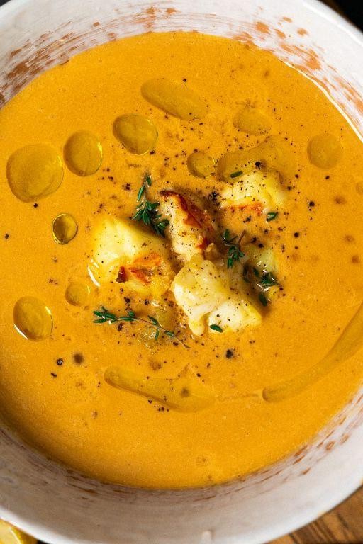 Saffron Scented Lobster Bisque
