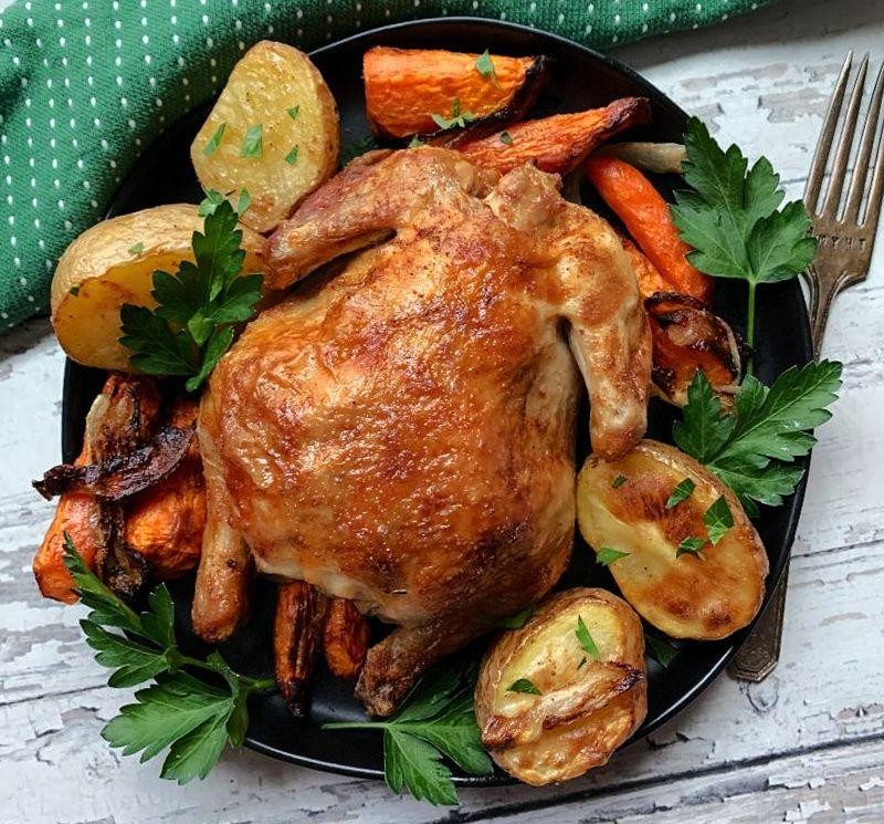 Sage and Onion Air Fryer Cornish Hens