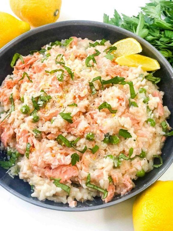 Salmon Basil Risotto