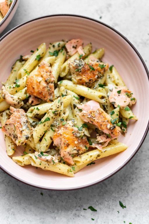Salmon Pesto Pasta Salad