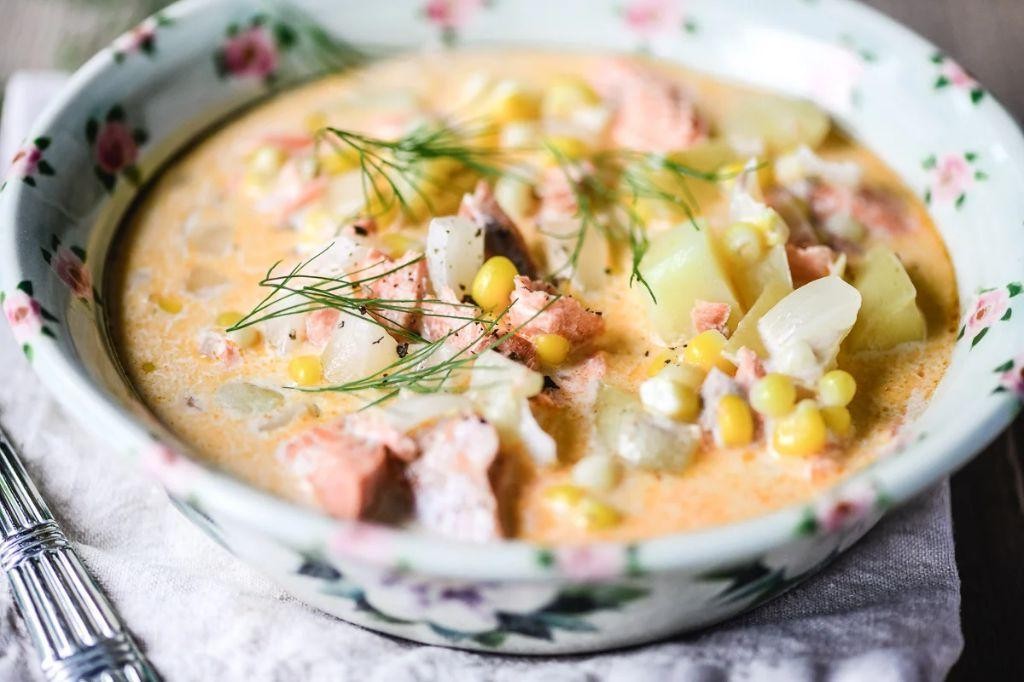 Salmon and Corn Chowder
