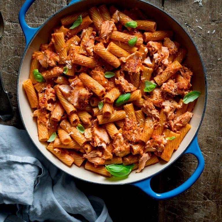 Salmon and Cream Cheese Rigatoni