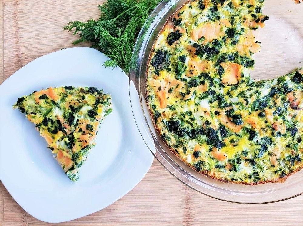 Salmon and Spinach Frittata