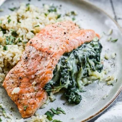 Salmon and Spinach Snacks