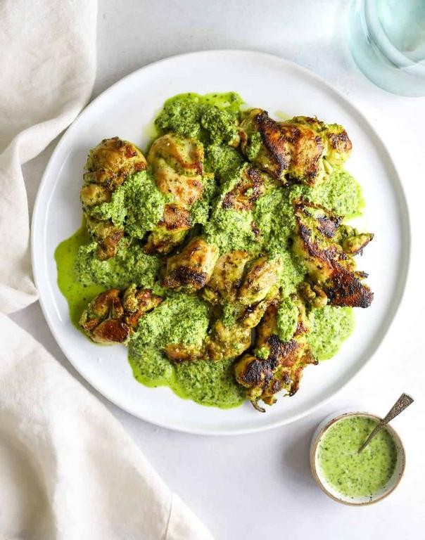 Salsa Verde Marinated Chicken Thighs