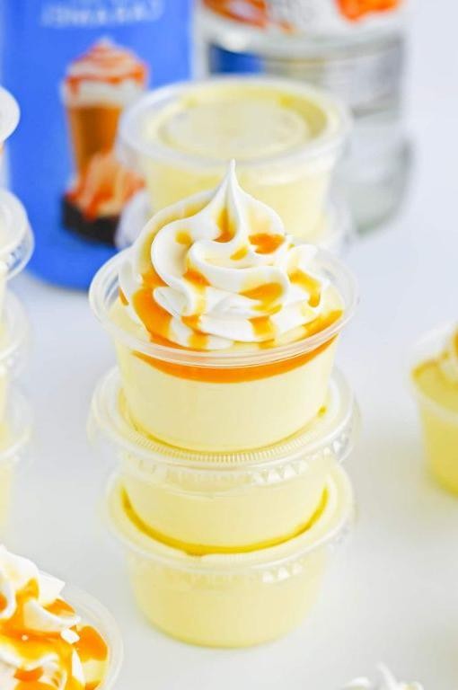 Salted Caramel Baileys Pudding Shot
