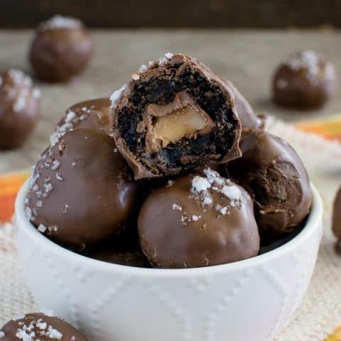 Salted Caramel Brownie Bites