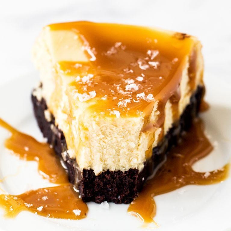 Salted Caramel Cheesecake Brownies
