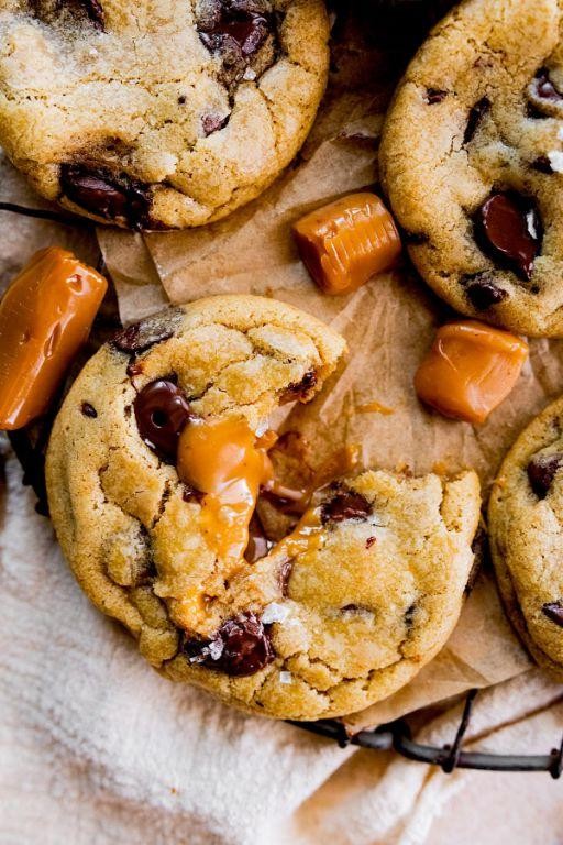 Salted Caramel Chocolate Chip Cookies