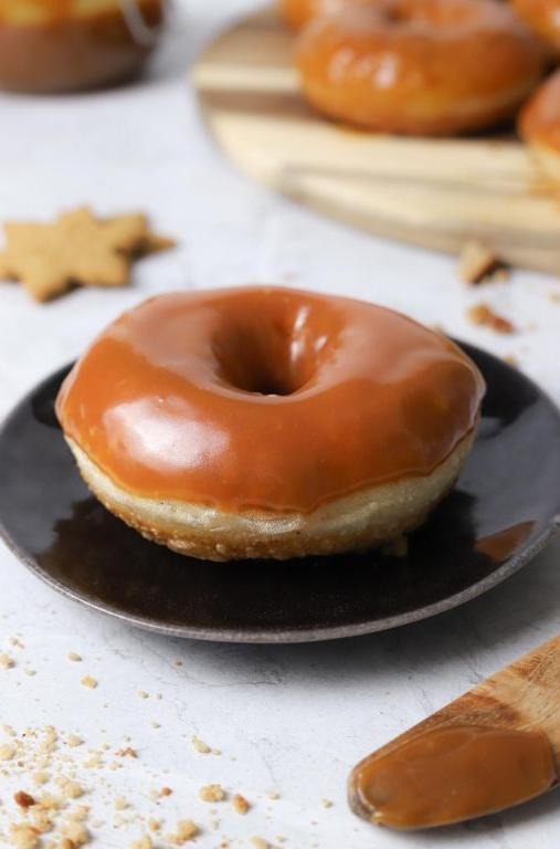Salted Caramel Glazed Donuts