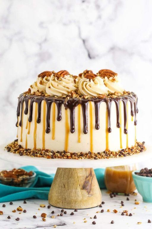 Salted Caramel Turtle Layer Cake