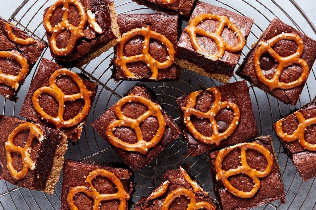 Salted Pretzel Brownies
