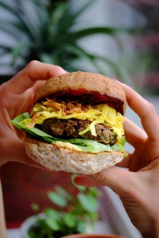 Sauerkraut and Black Bean Burgers