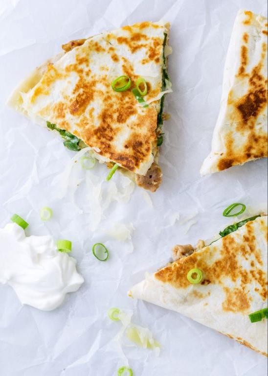Sauerkraut and Cheese Quesadillas
