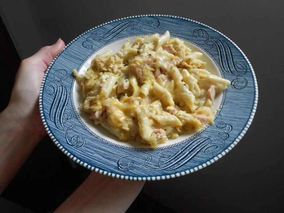 Sauerkraut and Ham Pasta Bake