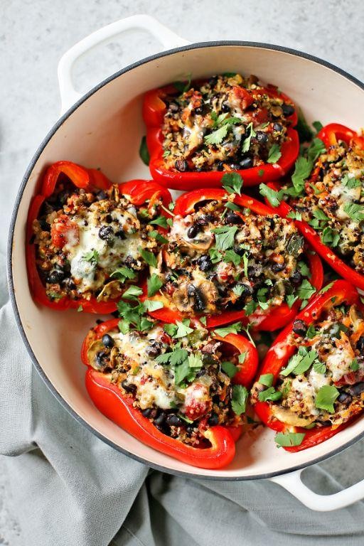 Sauerkraut and Quinoa Stuffed Peppers