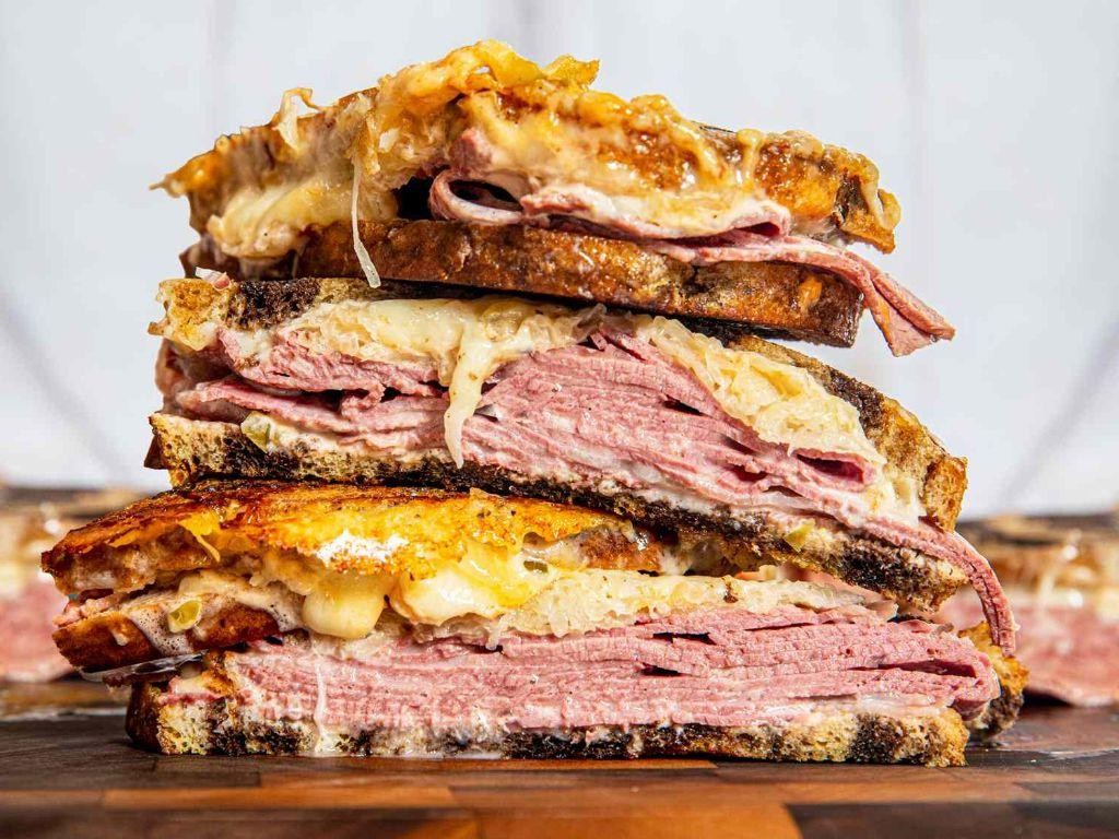 Sauerkraut-Topped Reuben Sandwich