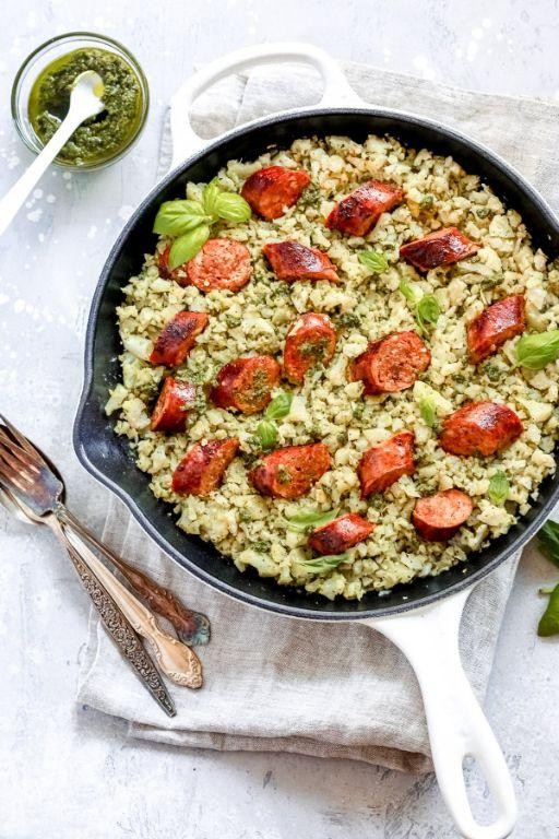 Sausage and Cauliflower Rice Pilaf