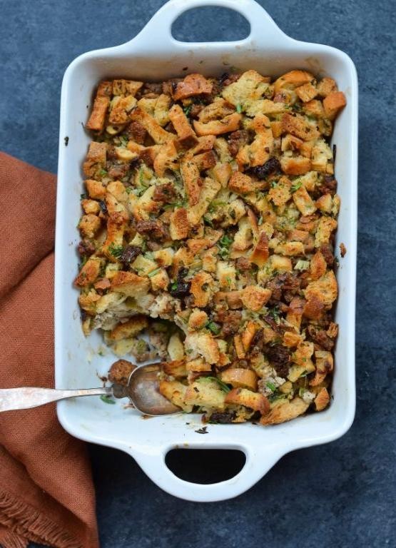 Sausage and Herb Stuffing Casserole