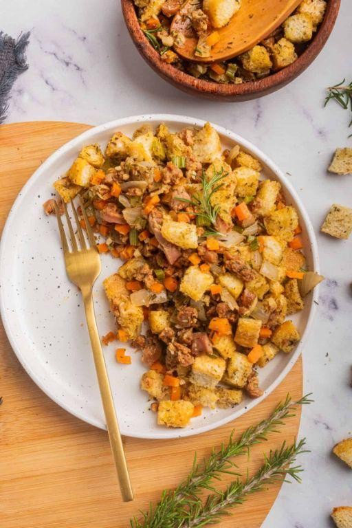 Sausage and Mushroom Stove Top Stuffing