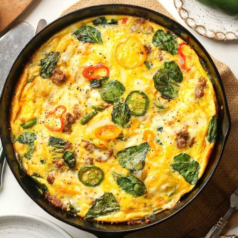 Sausage and Spinach Frittata
