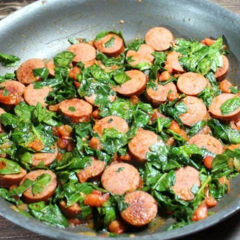 Sausage and Spinach Skillet