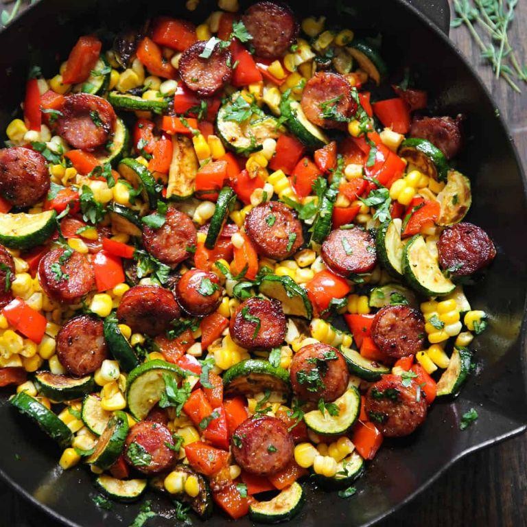 Sausage and Vegetable Skillet