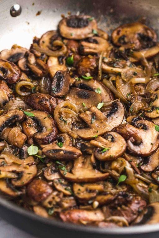 Sautéed Portobello with Onion and Garlic