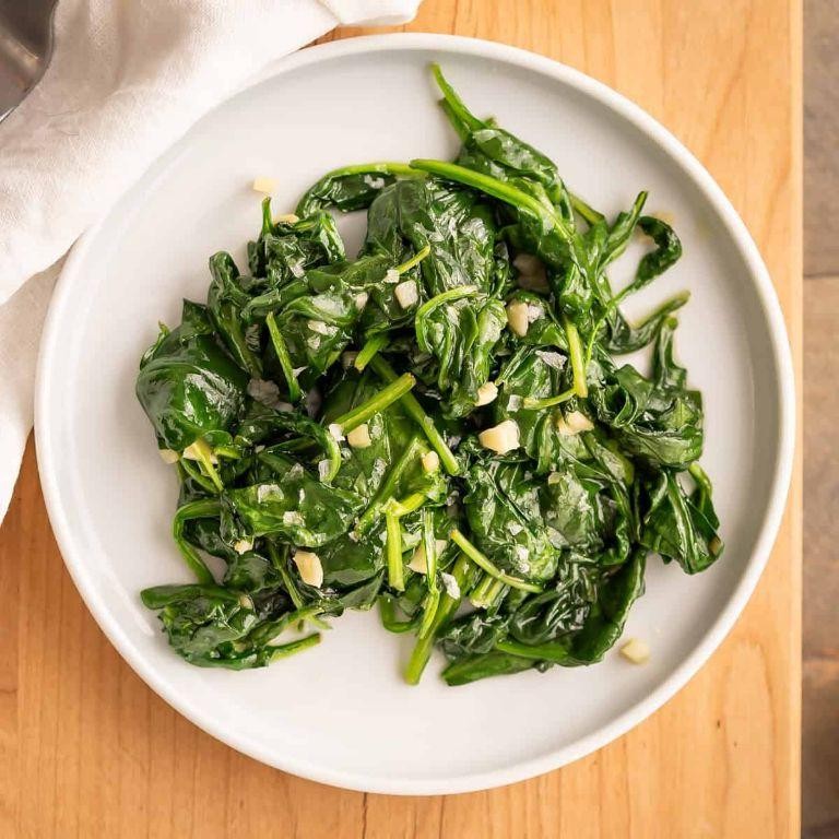 Sautéed Serrano and Garlic Spinach